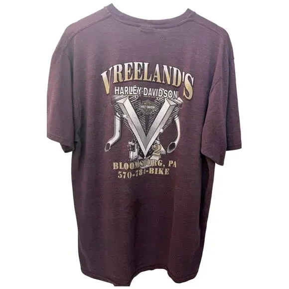 Harley Davidson Graphic T Shirt Mens XL Bloomsburg PA V Twin Vintage Style - Picture 2 of 6